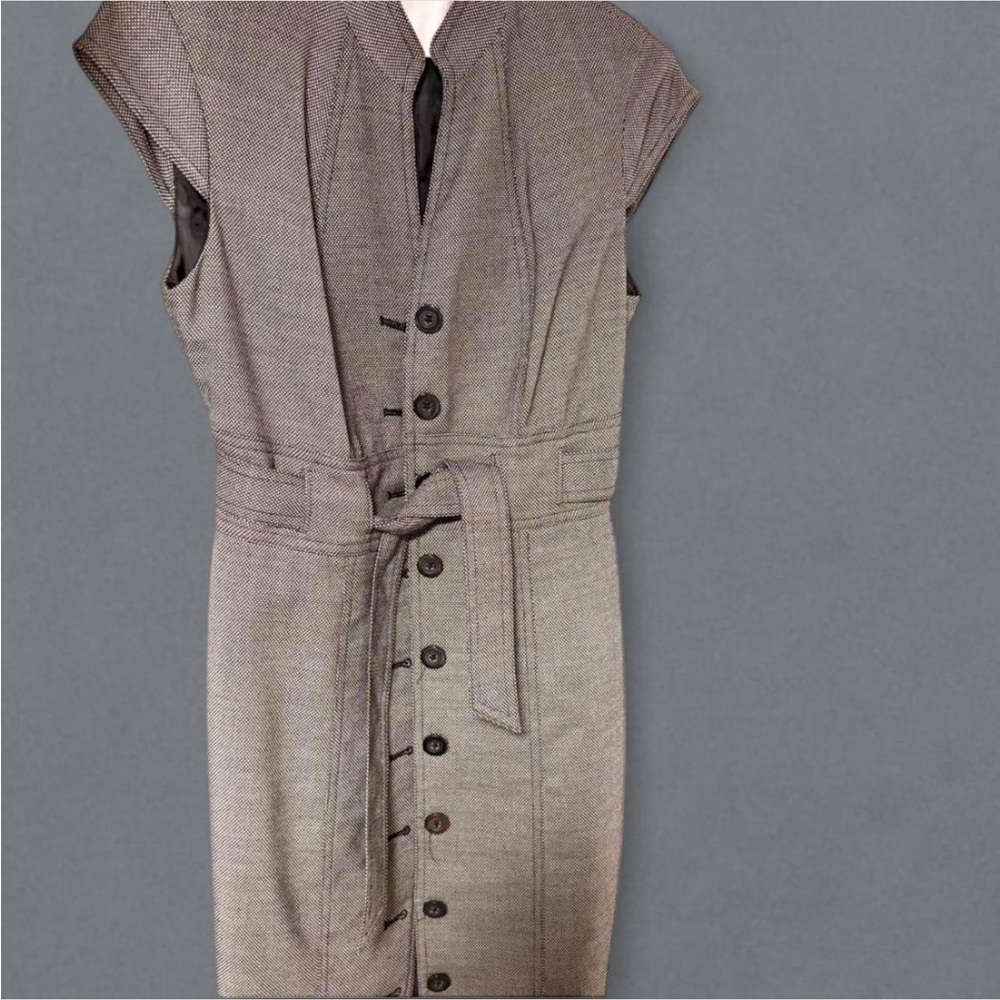 Calvin Klein Charcoal Button-Down Midi Dress